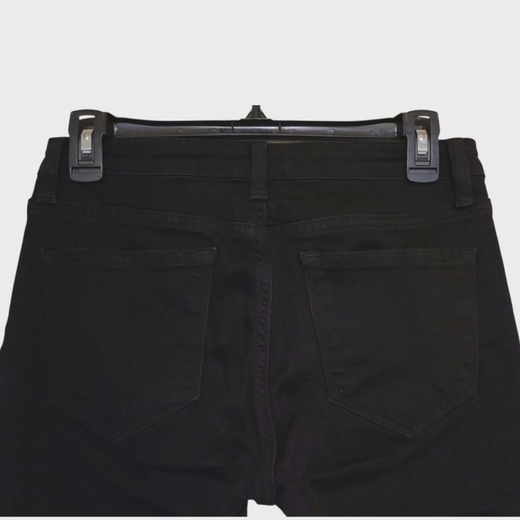 Flying Monkey Black Denim Jeans Womens Size 26 Distressed Raw Hem Skinny - Picture 5 of 7